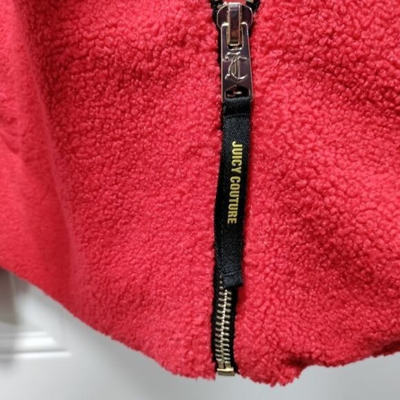 Juicy Couture Black Label Sherpa Teddy Bear Y2K Satin Lined Jacket Medium NWOT - Picture 9 of 16